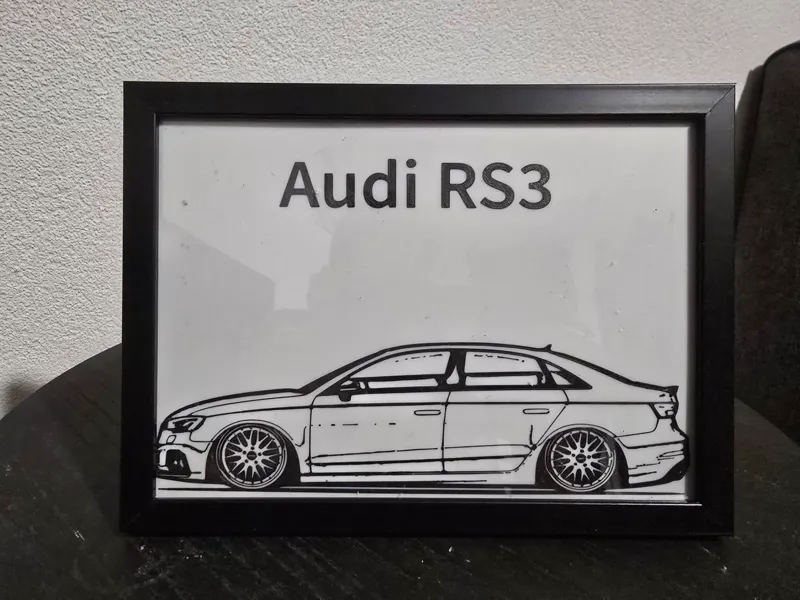 audi rs3 sedan line art