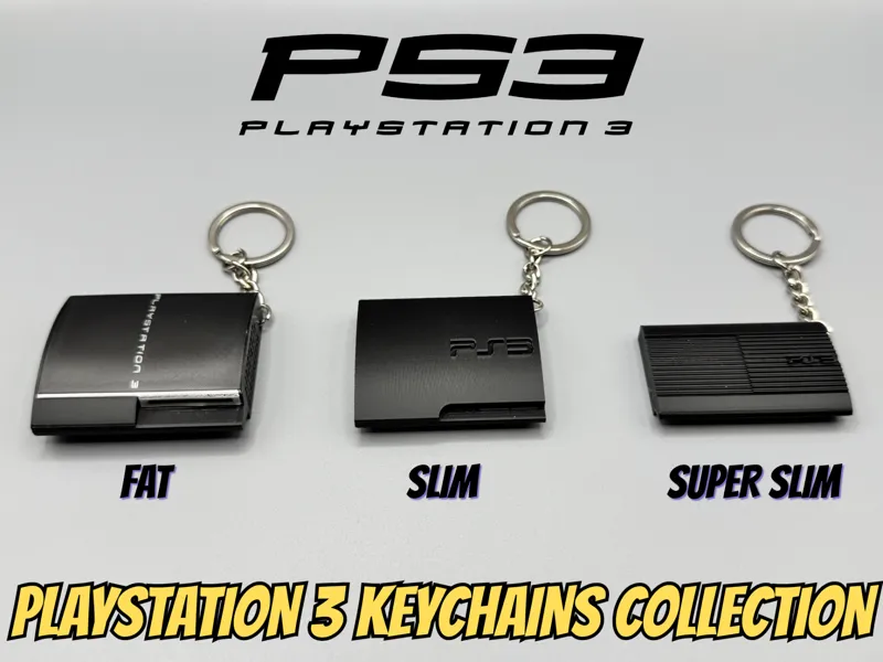 Playstation 3 PS3 Keychain Collection