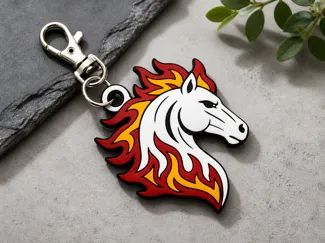 Fire Stallion Keychain - Fast 35 Min Print