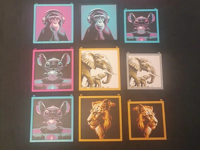 Frames & Stand To Fit - Hue forge - Chroma - Litho