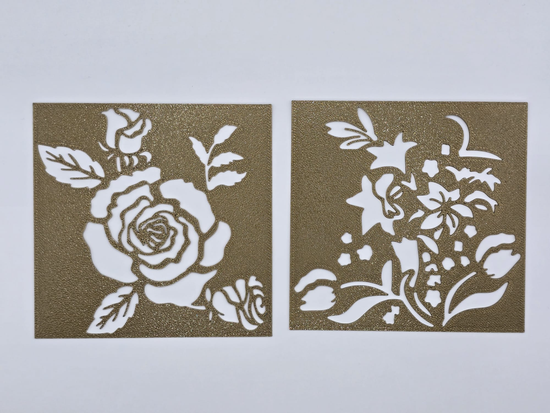 Elegant Floral Craft & Baking Stencil Set