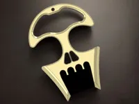 Pendentif poignard tête de mort double lame — photo 1