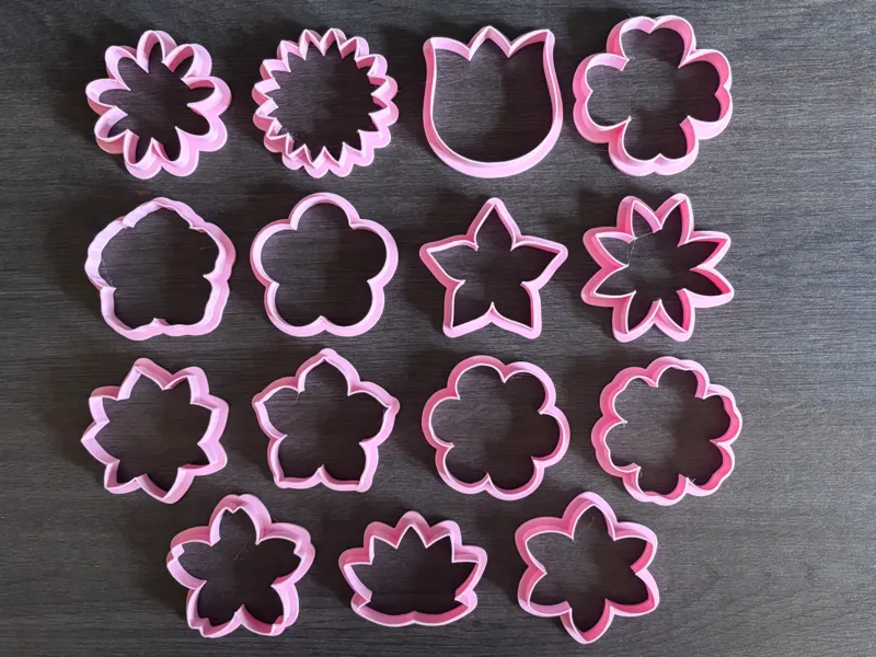 flowers cookie cutters (15x cute minis set)
