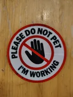 Please don't pet me I'm working Patch