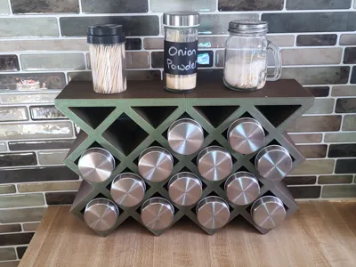 Spice Rack With Shelf