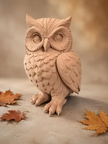 Modelo para impresión 3D: Eule-Owl — vista de referencia 3