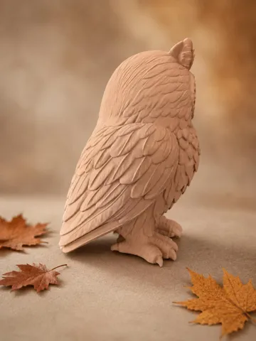 Modelo para impresión 3D: Eule-Owl — vista de referencia 5
