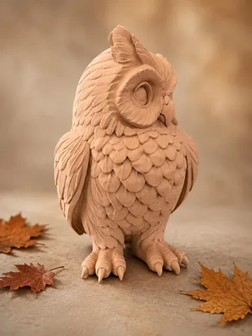 Modelo para impresión 3D: Eule-Owl — vista de referencia 4