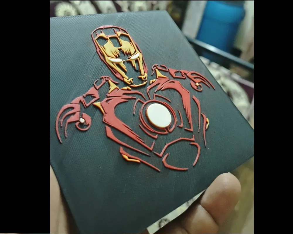 Colored Marvel Avenger Iron Man Hueforge - Free 3D Print Model - MakerWorld