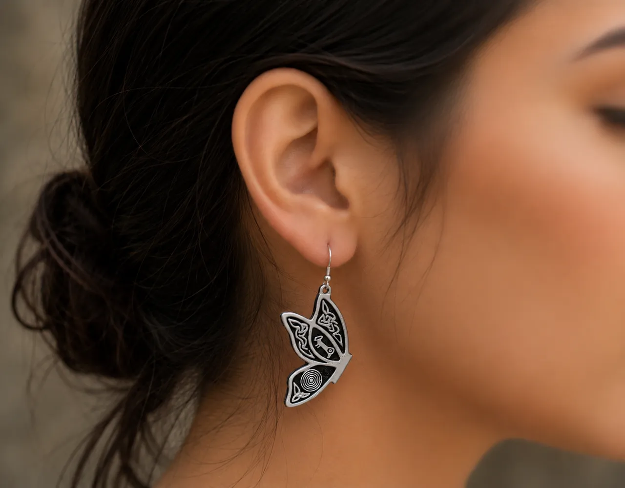 Pendientes mariposas ornamentacion Celta view 2