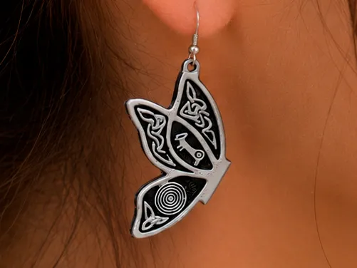 Pendientes mariposas ornamentacion Celta
