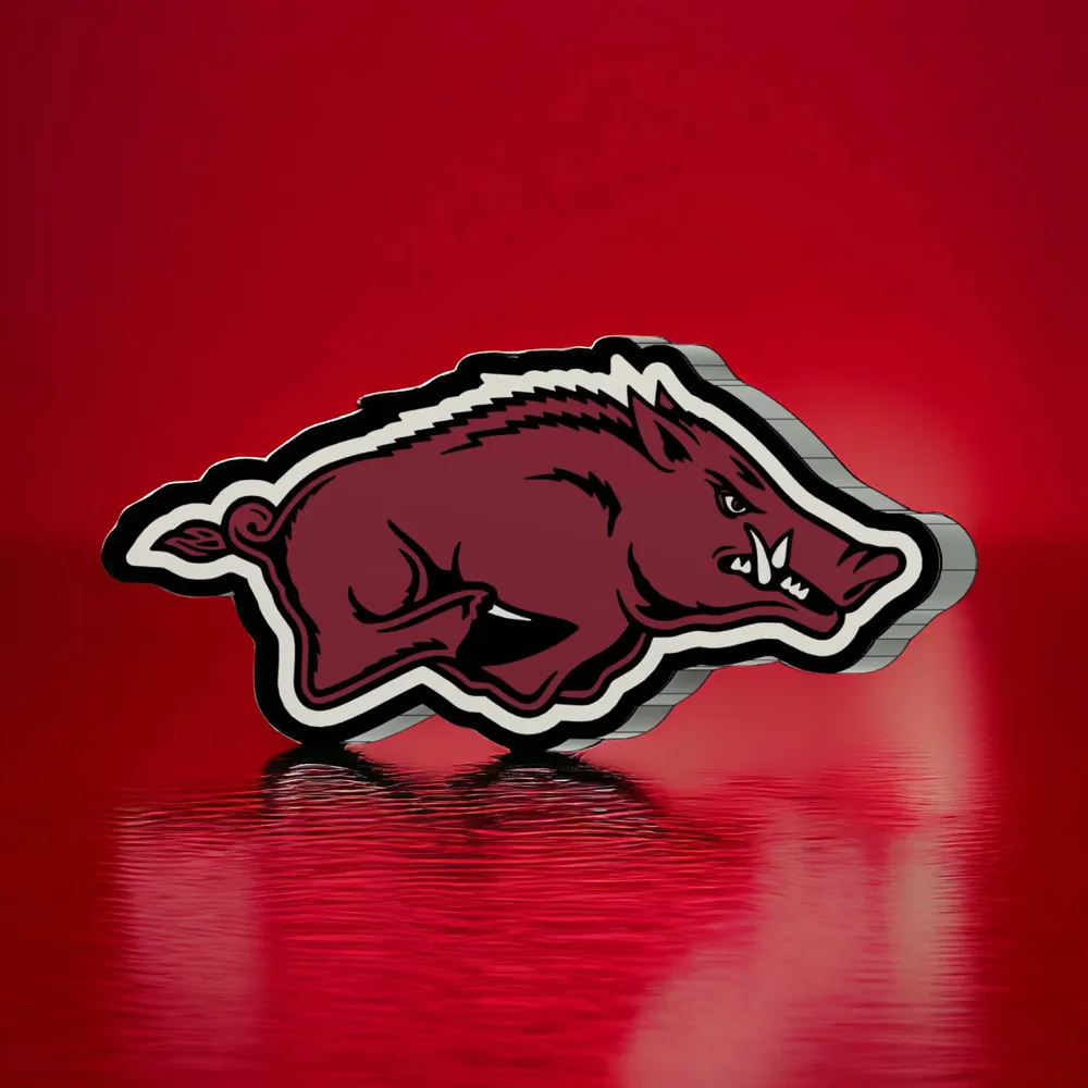 Arkansas Razorback v2 LED Lamp - Free 3D Print Model - MakerWorld
