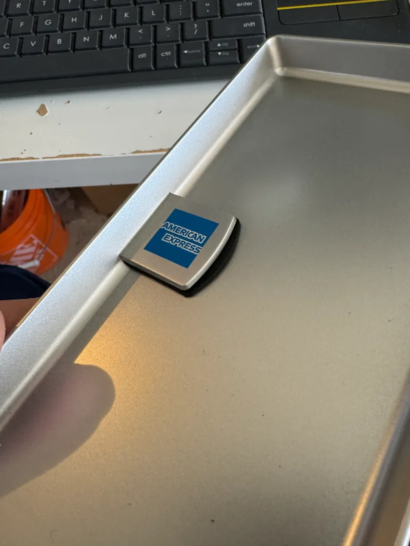 American Express tip tray hole plug