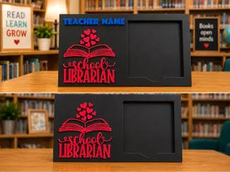 School Librarian Sticky Notepad Holder Custom