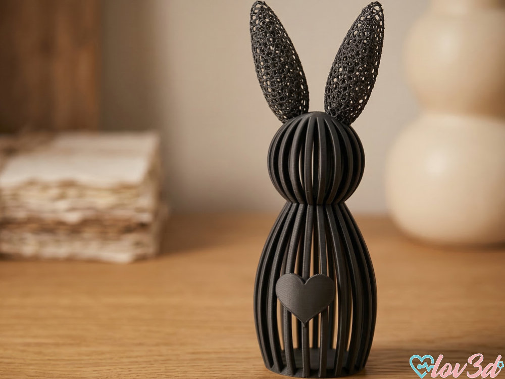 Modern Easter Bunny with Voronoi Ears