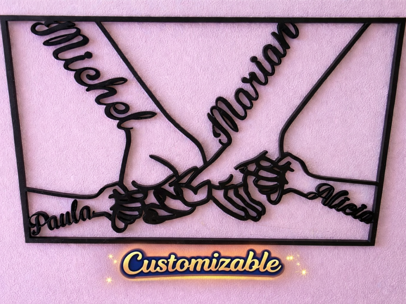 Family hands painting Wall Art