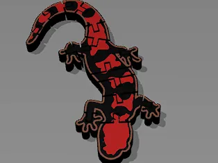 flexi salamander red and black