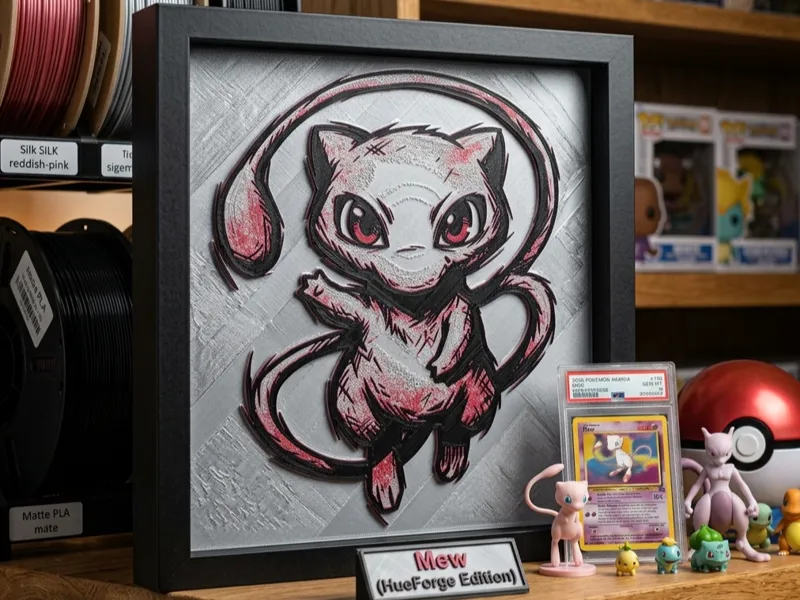 Mew Arcane Style HueForge – Pokémon Fan Art 3D