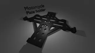 Low profile motorcycle plate holder 
