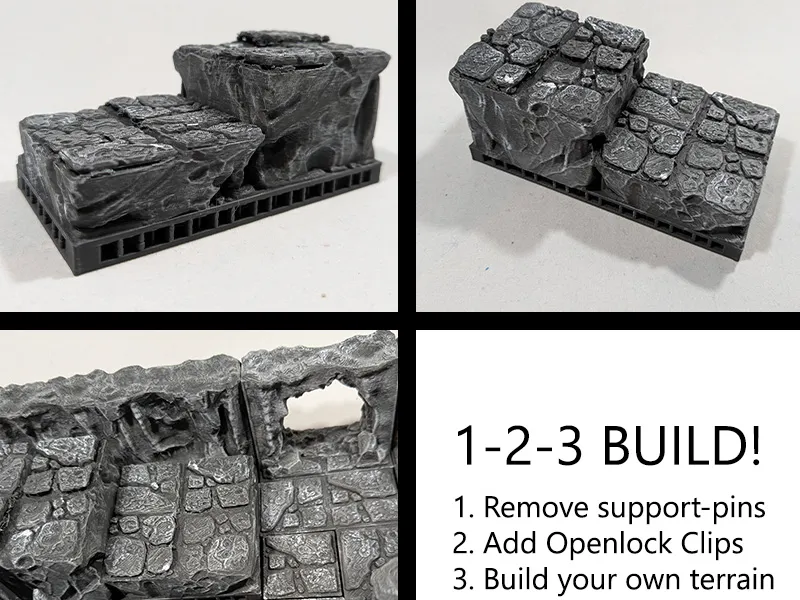 Cave stairs (OpenLOCK system) Remixed by Together 3D MakerWorld ...