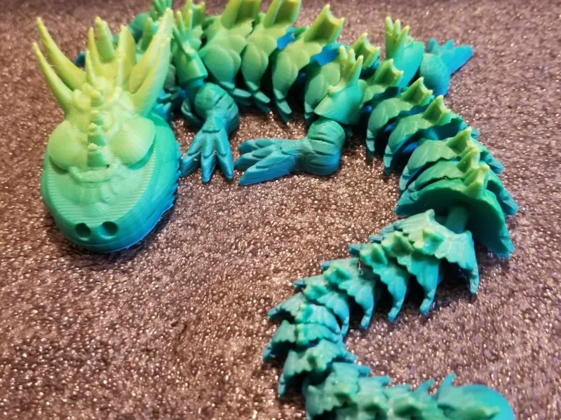 Shakaworld3D Horned flat head Spine Dragon