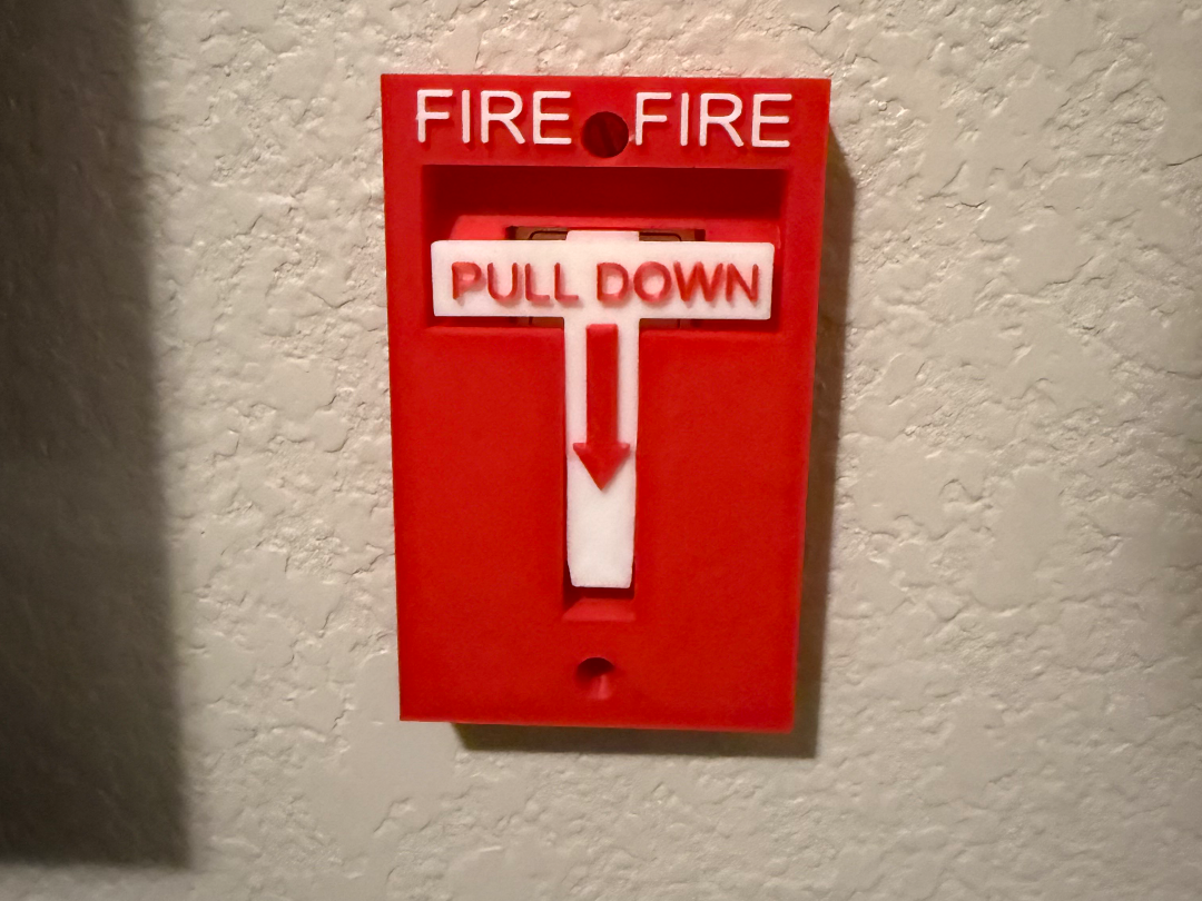 Fire Alarm Light Switch Cover (ROCKER LIGHTS)