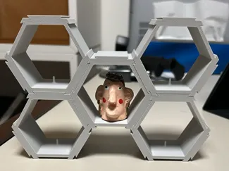 Suporte de dedais hexagonal