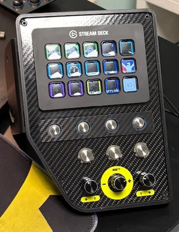 Simracing Buttonbox with Stream Deck MK1 or MK2