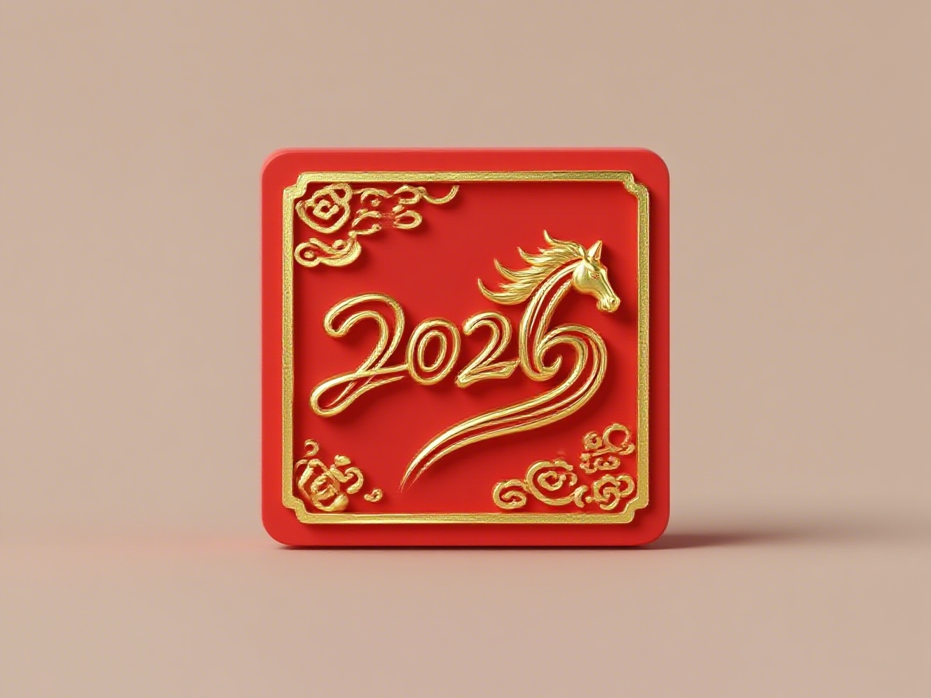 2026马年浮雕-中国新年农历马年-春节好运儿童涂色玩具