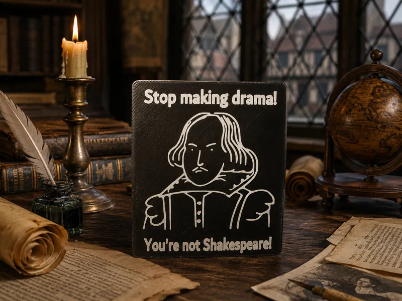Shakespeare funny 2d art fast easy cheap