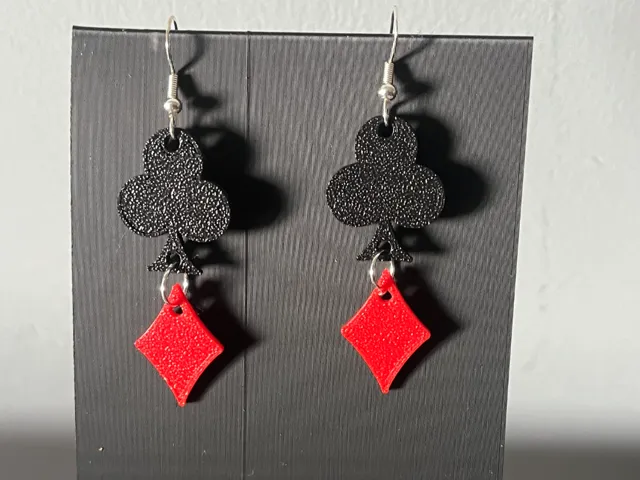 card earrings