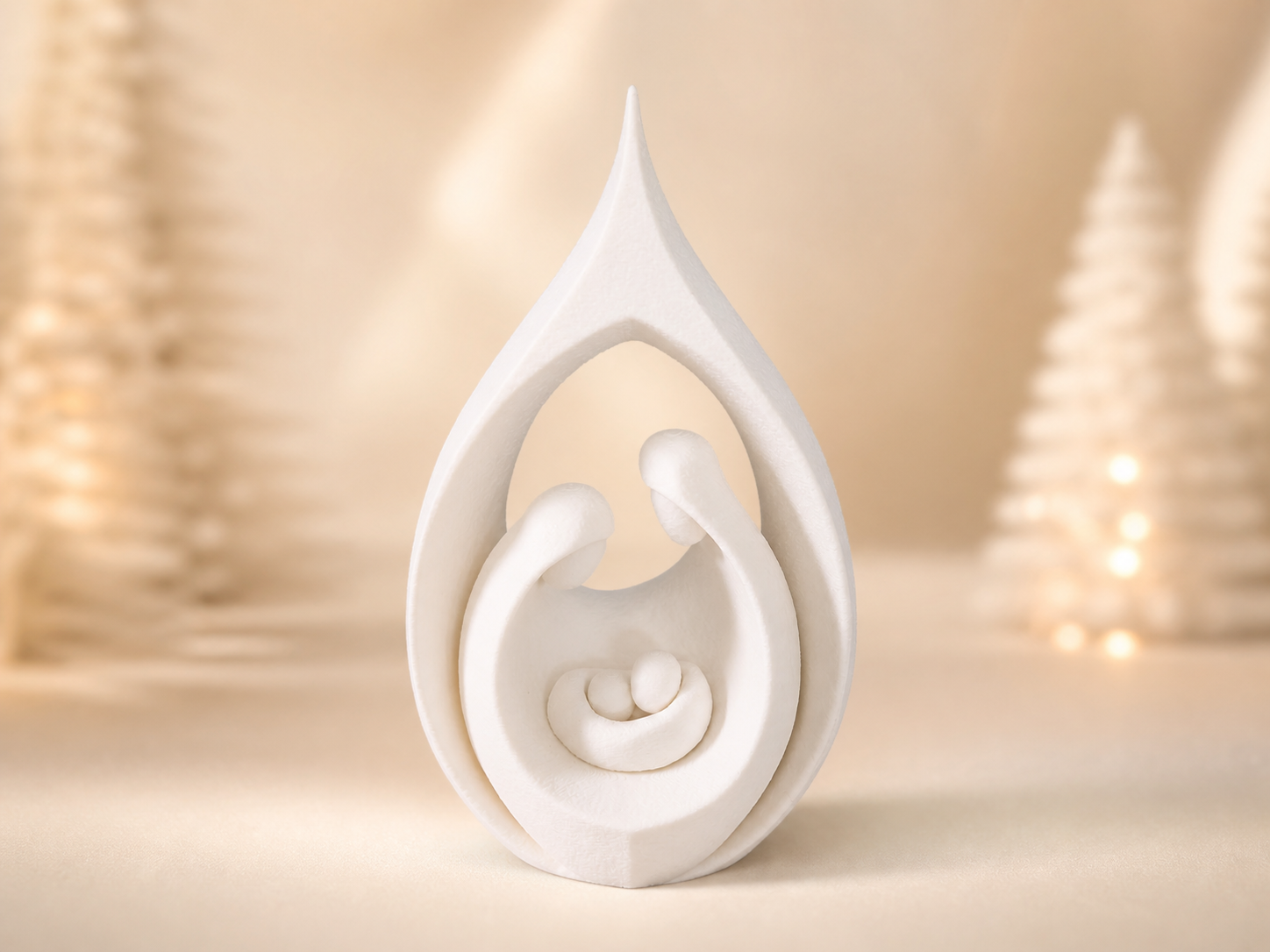 Minimalistische nordische Krippe – Weihnachtsdeko - 1