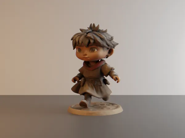 Figurine de garcon en course