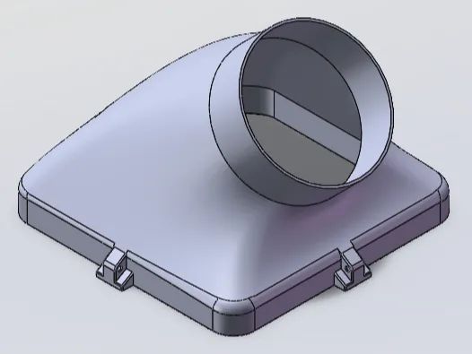 拓竹P2S官方外排4方向45度/90度转接50mm/60mm/80mm适配器