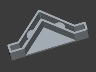 Plastic cover for iron shelf, corner 90°