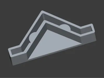 Plastic cover for iron shelf, corner 90°