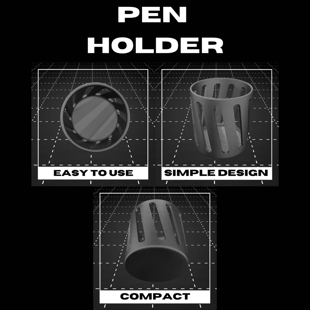 Pen Holder - Free 3D Print Model - MakerWorld