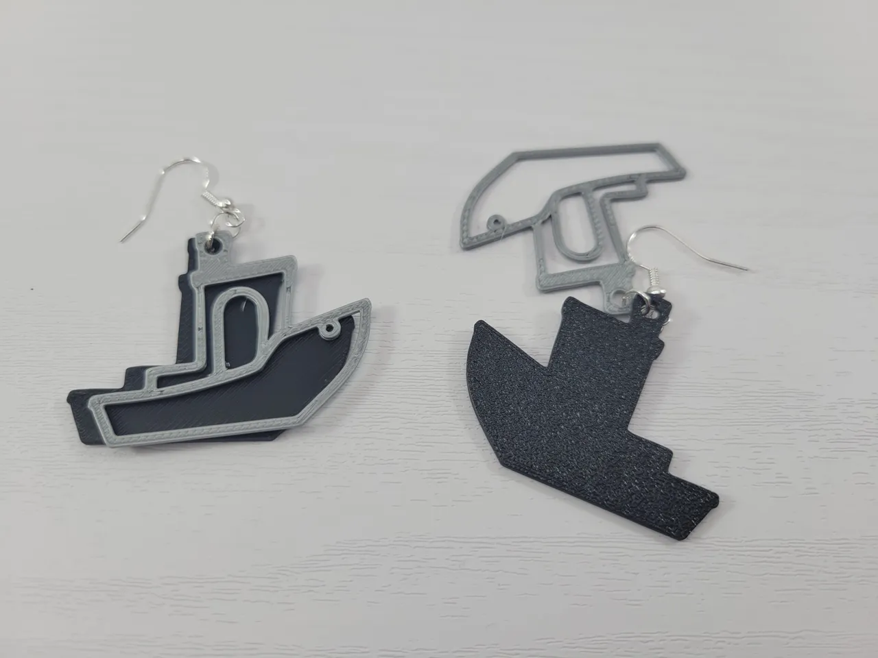 Benchy Outline Earrings with 3 Options view 3