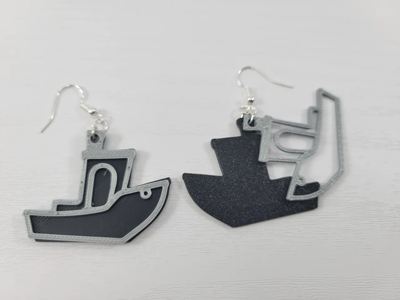 Benchy Outline Earrings with 3 Options view 2