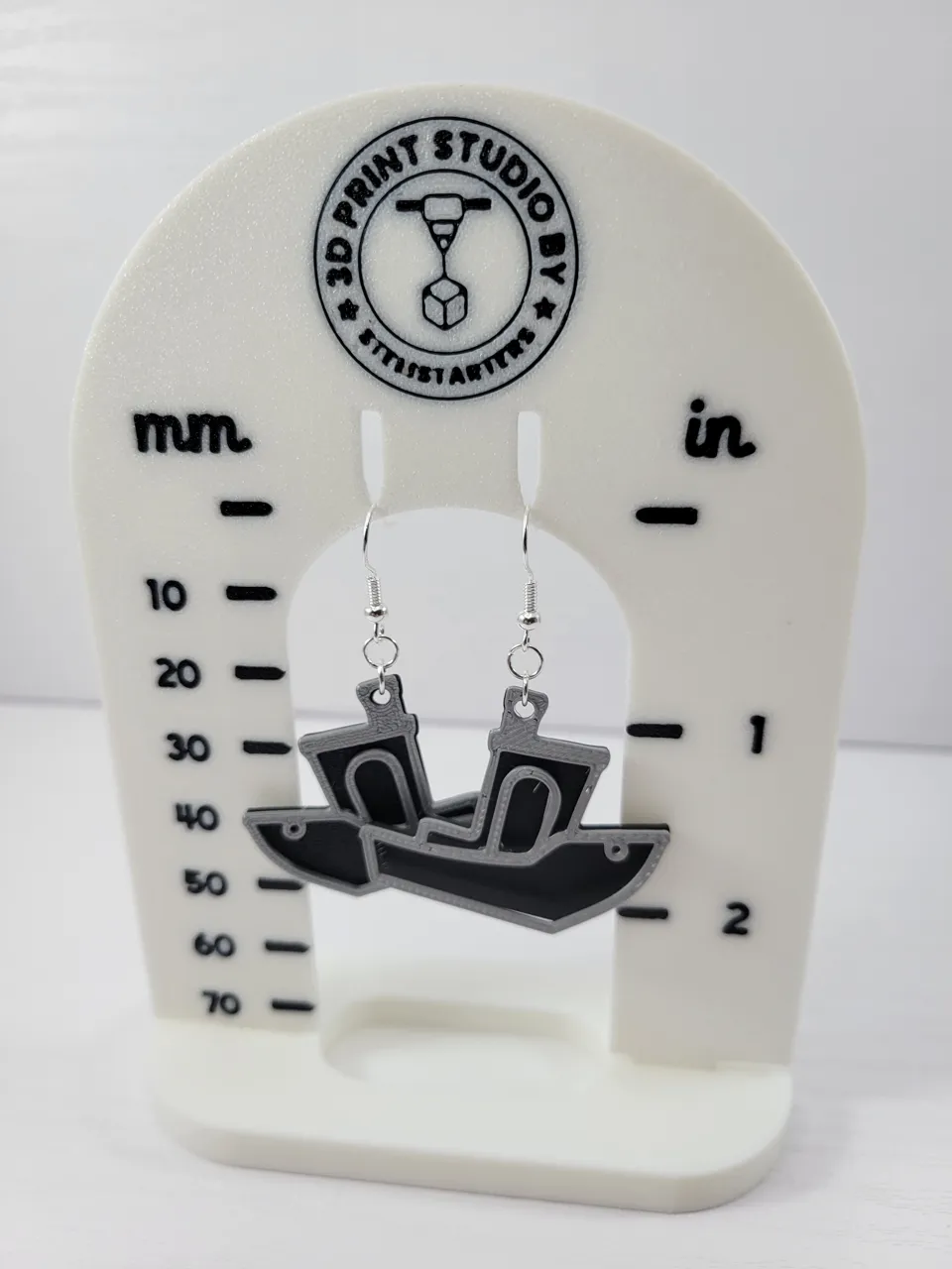 Benchy Outline Earrings with 3 Options view 4