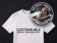 Your own text - T-shirt Print_Font_3_Cyber