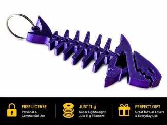 Flexi shark keychain free