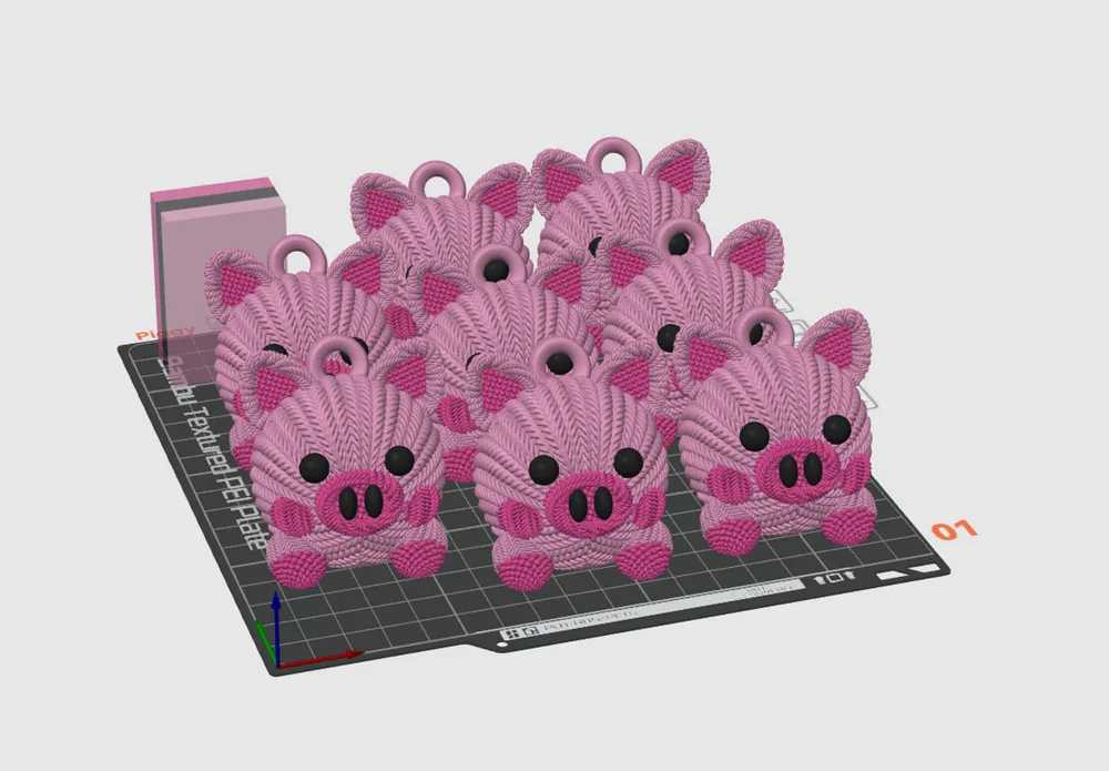 Crochet Cute Piggy keychain - Free 3D Print Model - MakerWorld