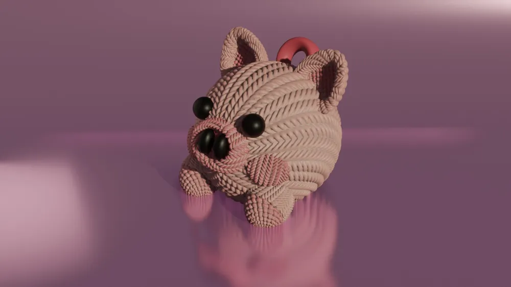 Crochet Cute Piggy keychain - Free 3D Print Model - MakerWorld