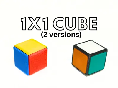 1x1 Rubik's Cube – 2 Versions (No AMS)