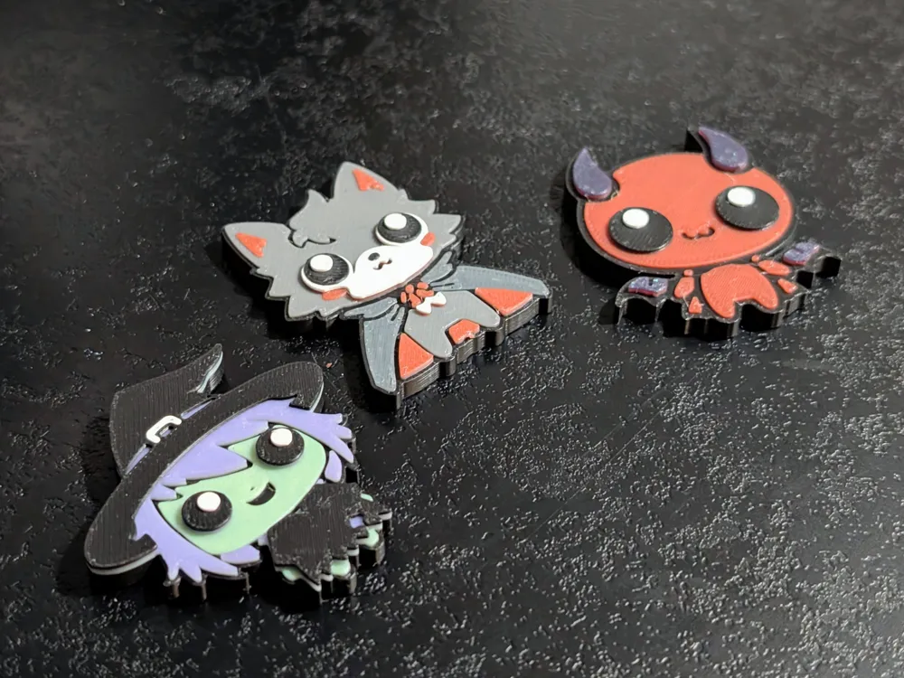Cute Halloween Magnets - Embossed (Part 3) by svenson3D MakerWorld ...