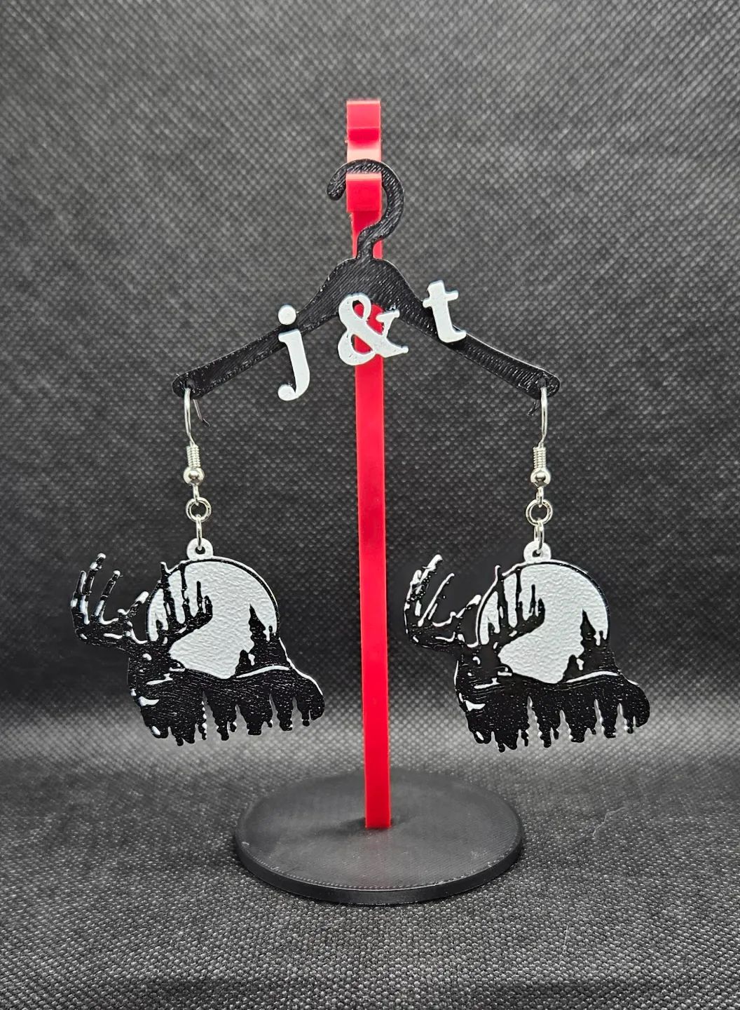 Big Buck earrings view 2