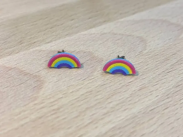 orecchini arcobaleno
