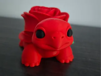 Rose Shell Turtle – Cute Floral Turtle Figurine
