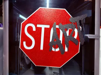 START Sign – Stop Sign Remix Wall Art start&stop